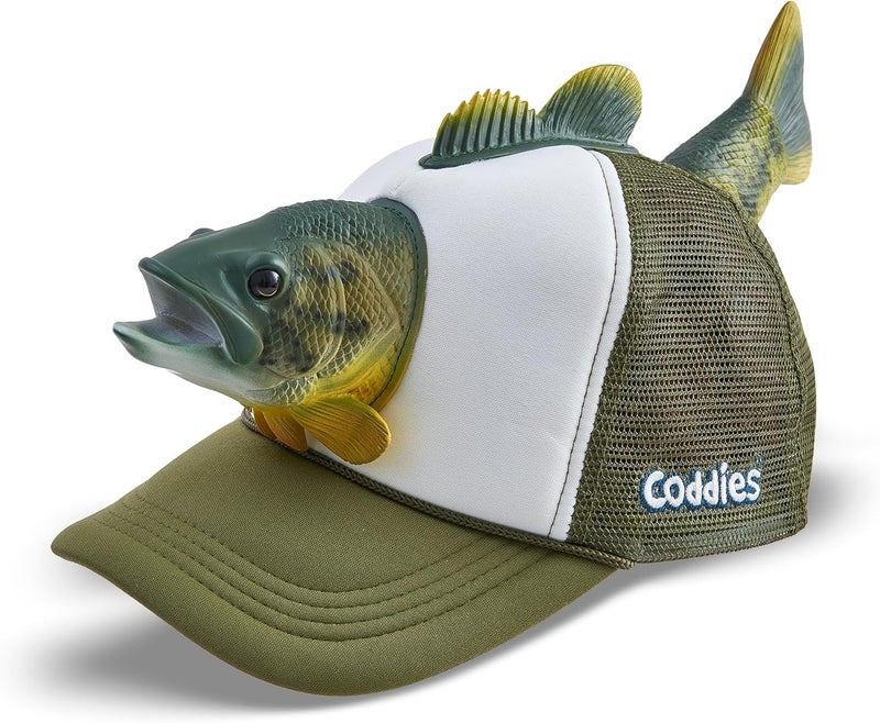 Coddies Bass Fish Hat - Hilarious Novelty Bass Fishing Hat, Perfect Gag Fishing Gift for Anglers, Dads & Fish Enthusiasts - Image 1